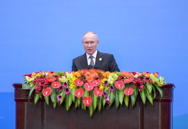 Imagen de archivo del presidente ruso, Vladimir Putin, durante una rueda de prensa en China. 