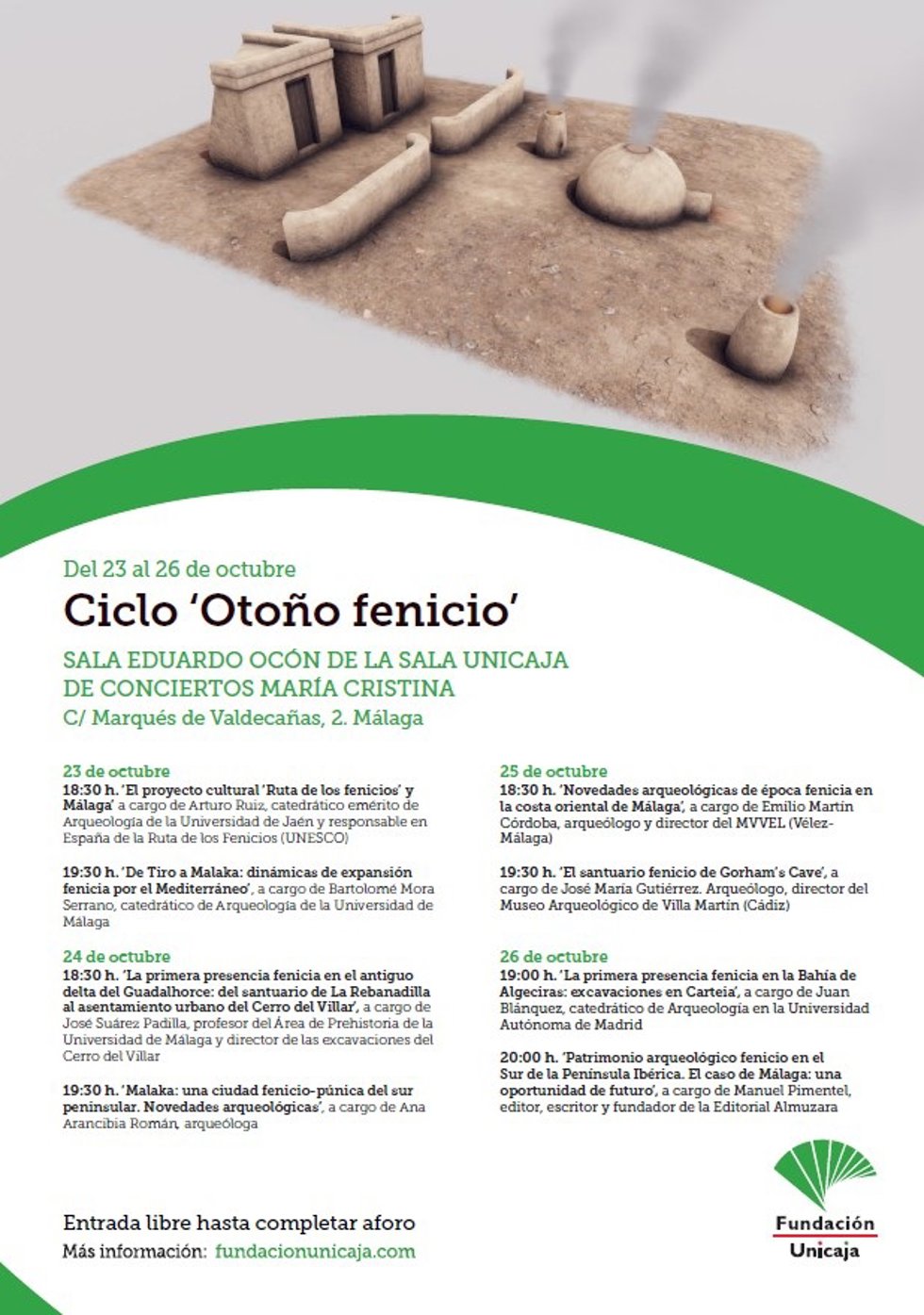 Fundación Unicaja organiza el ciclo de conferencias 'Otoño Fenicio' con expertos en arqueología