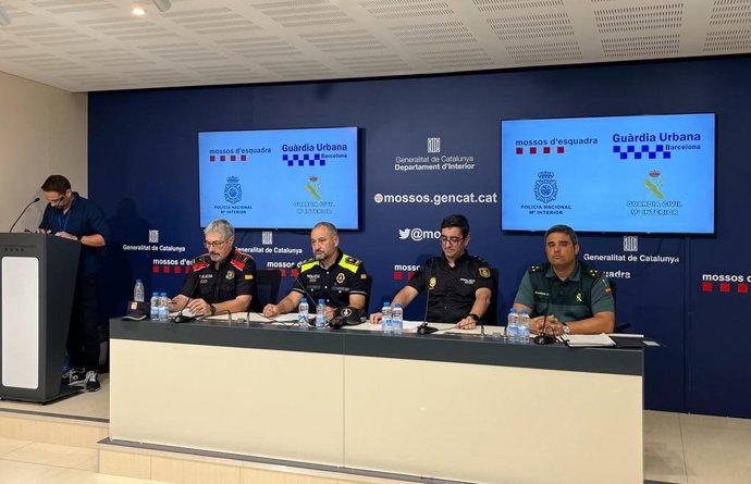 La roda de premsa dels cossos policials 