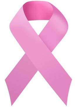 Lazo rosa solidario con las enfermas de cáncer de mama.