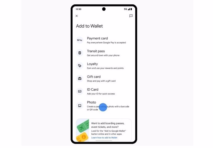 Google Wallet comienza a introducir una opción para digitalizar entradas a través de fotografías.