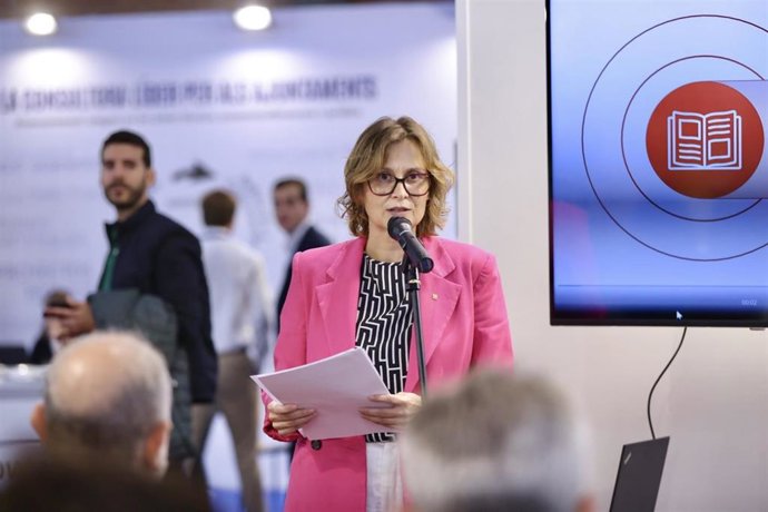 La consellera de Acción Exterior y Unión Europea de la Generalitat, Meritxell Serret, en Lleida.