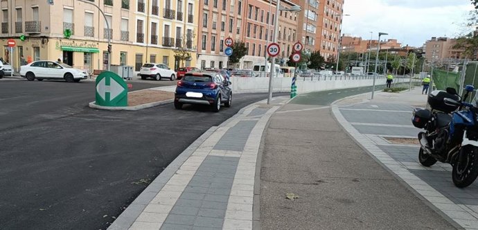 El ramal del túnel de Panaderos al que se accede desde el cruce de Recondo y Estación, reabierto al tráfico este miércoles.