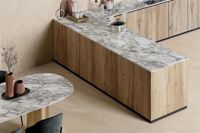 Materiales arquitectónicos elaborados por la italiana ABK Industrie Ceramiche.