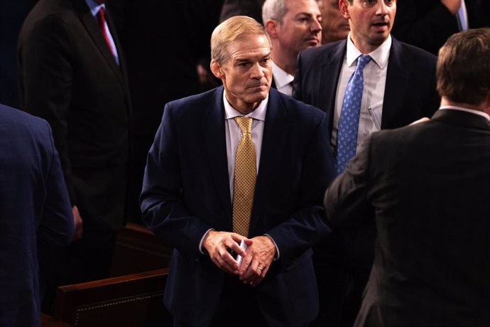 El representante republicano por el estado de Ohio Jim Jordan en la sala de la Cámara de Representantes de Estados Unidos