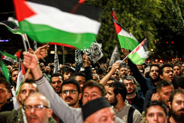 Manifestaciones en Turquía en apoyo a los palestinos