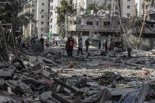 Edificios destruidos en la Franja de Gaza