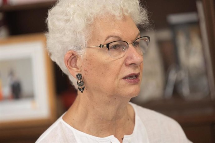 La embajadora de Israel en España, Rodica Radian-Gordon, durante una entrevista para Europa Press, en la Embajada de Israel, a 10 de octubre de 2023, en Madrid (España).