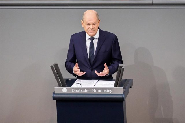 Olaf Scholz, canciller de Alemania, comparece ante el Bundestag