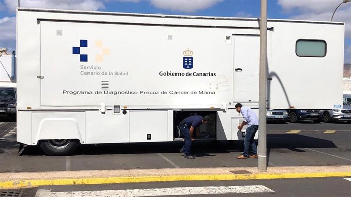 Unidad Móvil de Mamografía de la Consejería canaria de Sanidad
