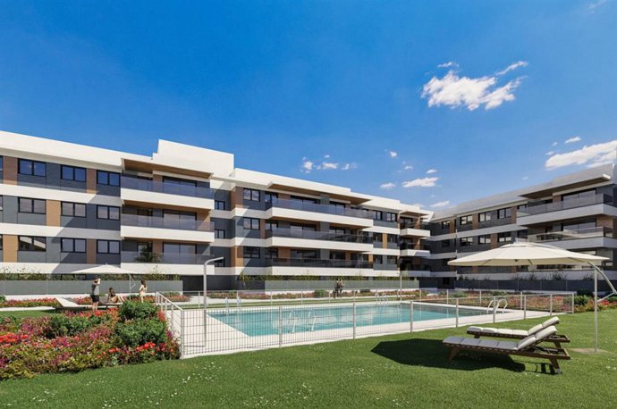 Render preliminar del proyecto COOPER Pozuelo, cooperativa de viviendas desarrollada por Gestilar y ubicada en el nuevo desarrollo de Pozuelo de Alarcón, denominado ARPO.