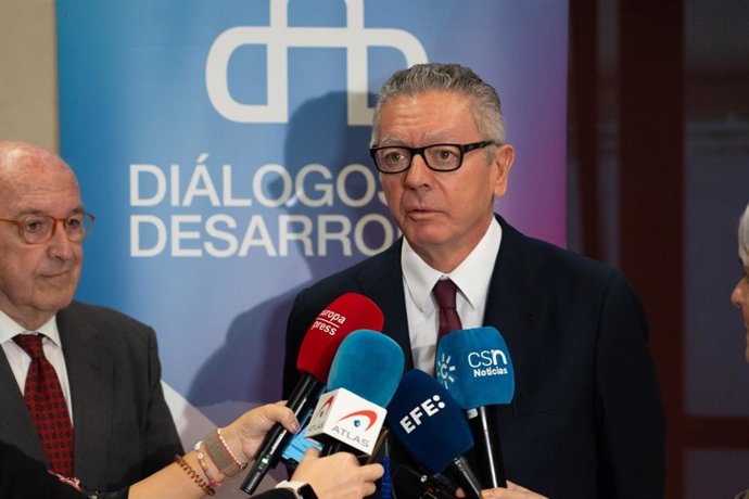 El exministro de Justicia y exalcalde de Madrid Alberto Ruiz Gallardón, este jueves en Sevilla