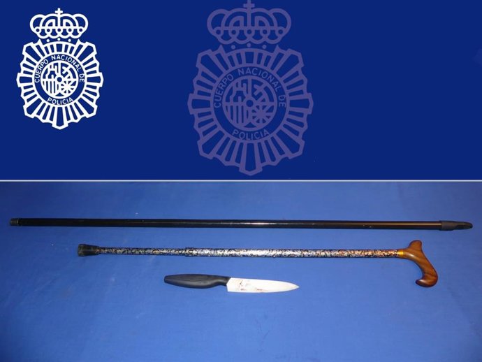 Armas utilizadas en la agresión en un garaje de Salamanca