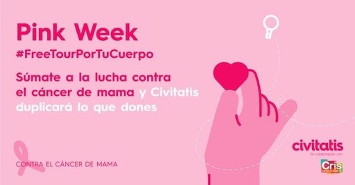 Civitatis lanza "un free tour por tu cuerpo" para recaudar fondos para la investigación contra el cáncer de mama