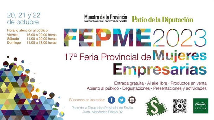 Sevilla.- Comienza el viernes la XVII Feria Provincial de Mujeres Empresarias con 37 expositores de 35 municipios
