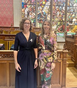 Las nuevas conselleras insulares del PP en el Consell de Mallorca Antnia Portell y Maria Bauz.