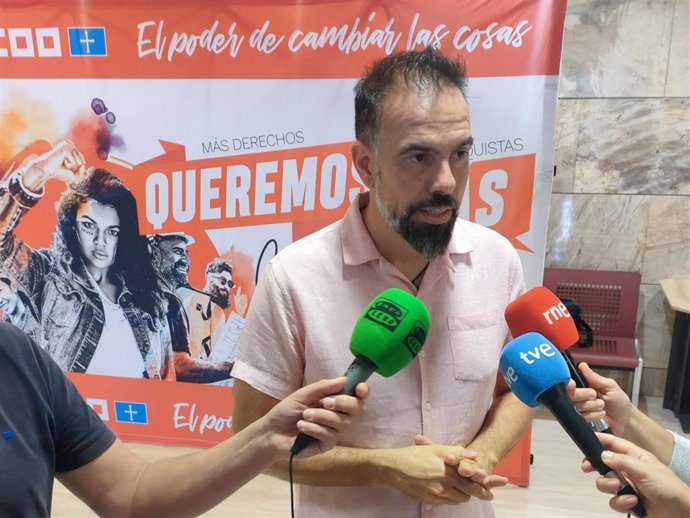 El secretario general de CCOO de Asturias, José Manuel Zapico