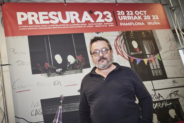 Joaquín Alcalde, director de la feria Presura 2023 sobre despoblación que se celebra este fin de semana en el Baluarte de Pamplona.