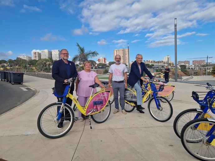Presentación de la campaña de la Sitycletas con motivo del Día contra el Cáncer de Mama en Las Palmas de Gran Canaria