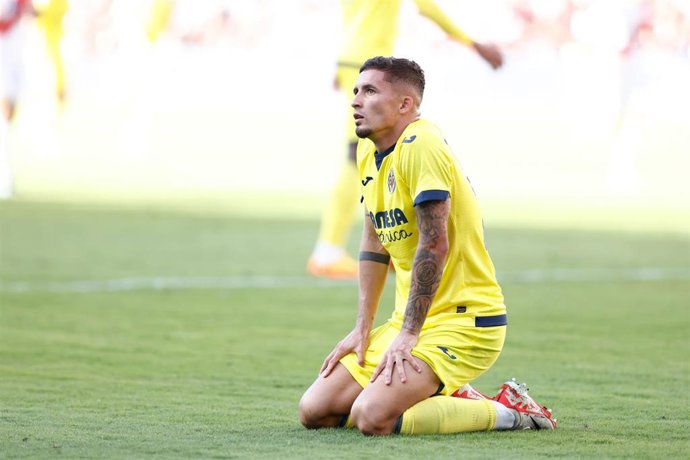 Yeremy Pino, jugador del Villarreal, frente al Rayo Vallecano.