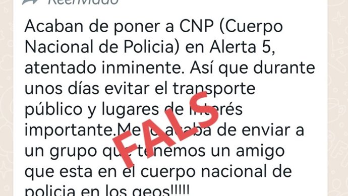 Imagen del mensaje ficticio