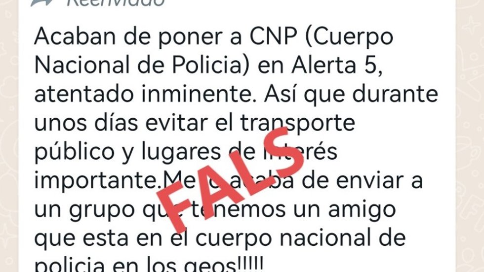 Imagen del mensaje ficticio