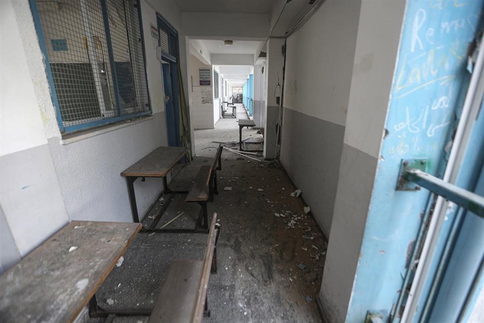 Un ataque israelí sobre un colegio de la UNRWA en la Franja de Gaza