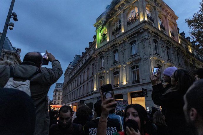 Una manifestación propalestina en París a 19 de octubre