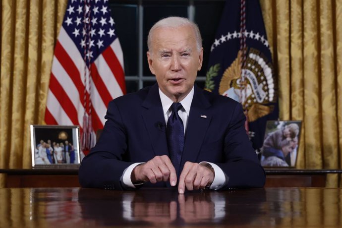 October 19, 2023, Washington, District of Columbia, USA: United States President Joe Biden delivers a prime-time address to the nation about his approaches to the conflict between Israel and Hamas, humanitarian assistance in Gaza and continued support f