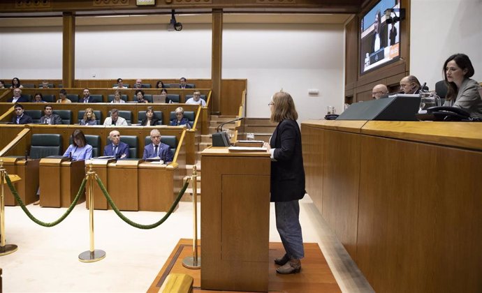 La parlamentaria de EH Bildu pregunta al lehendakari en el pleno de control del Parlamento Vasco