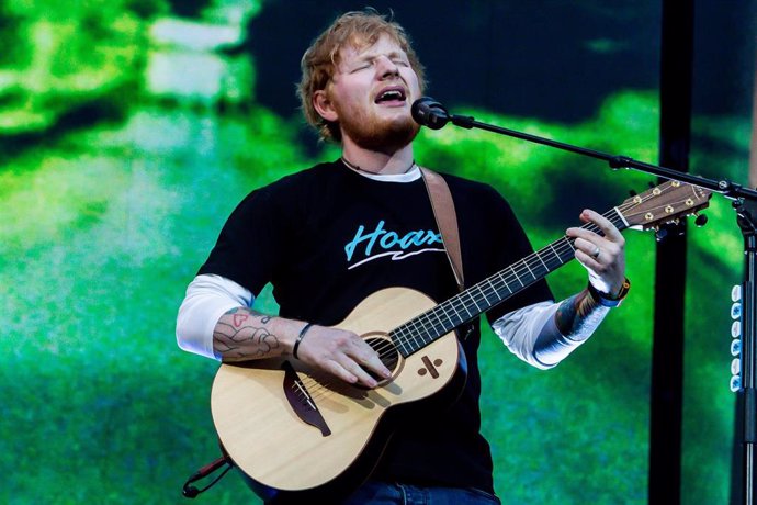 Archivo - El cantautor británico Ed Sheeran da un concierto en el estadio Wanda Metropolitano de Madrid.