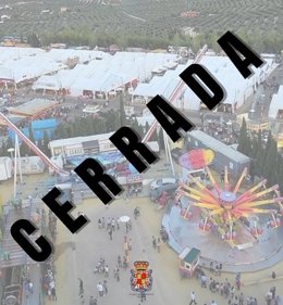 Imegen usada por el Ayuntamiento en redes sociales para anunciar el cierre del recinto ferial