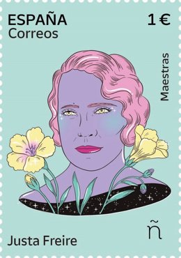 Correos emite un sello dedicado a la pedagoga zamorana Justa Freire.
