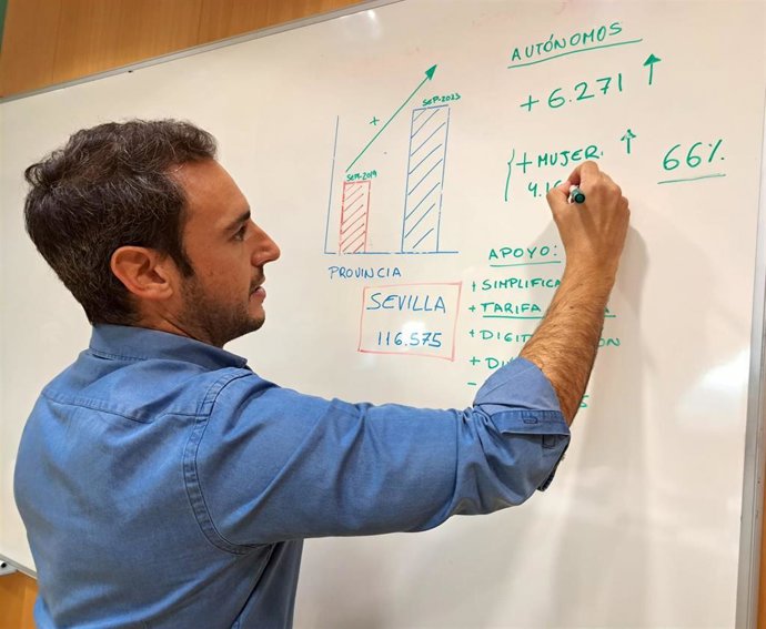 El vicesecretario de Economía, Hacienda y Empleo del PP de Sevilla, Agustín Aguilera.