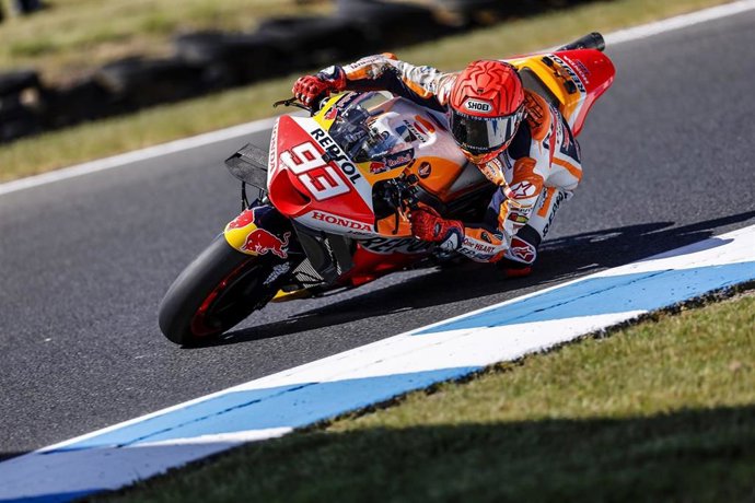 El piloto español de MotoGP Marc Márquez (Repsol Honda) en los entrenamientos del GP Australia 2023