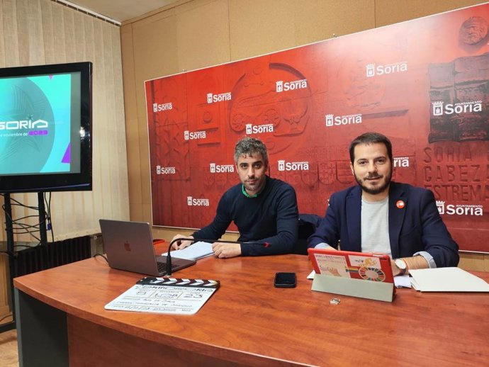 Diego Mayor (izda) y Eder García presentan una nueva edición de Kino Soria.