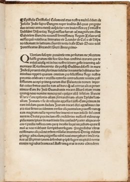 Archivo - Copia de una de las cartas de Cristóbal Colón a los Reyes de España