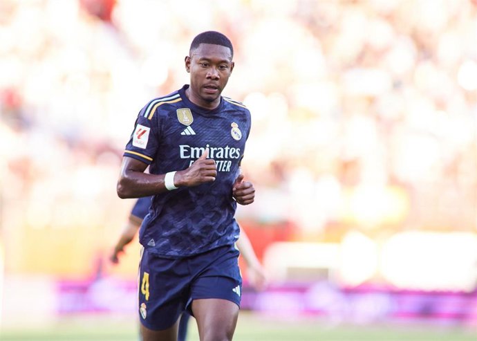 Archivo - El central David Alaba, en un partido comn el Real Madrid.