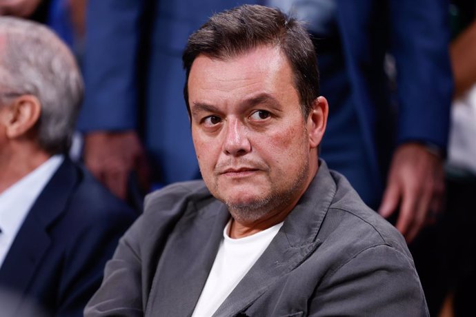 Victor Francos, President of Superior Sports Council CSD, is seen during the basketball friendly match played between Real Madrid and Dallas Mavericks at Wizink Center pavilion on October 10, 2023, in Madrid, Spain.