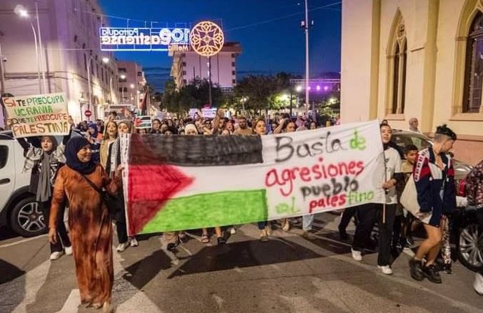 Concentración pro Palestina