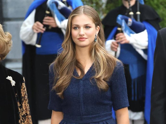 La Reina Sofía, la Princesa Leonor y el Rey Felipe a su llegada a la entrega de los Premios Princesa de Asturias 2023', a 20 de octubre de 2023, en Oviedo (España).