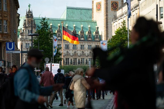 Bandera de Alemania, imagen de archivo.