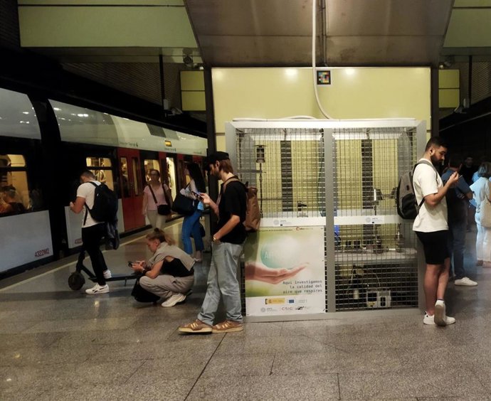 La estación de Colón de Metrovalencia, prueba de un proyecto europeo que analiza la calidad del aire en el transporte