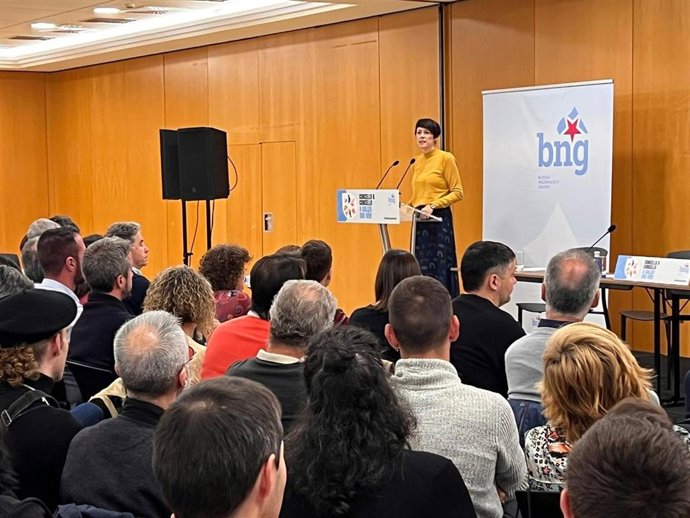 La portavoz nacional del BNG, Ana Pontón, en la convención municipal de la formación nacionalista