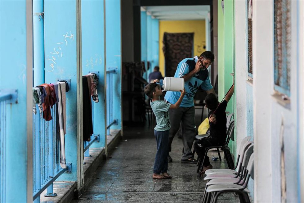 Imagen de archivo de una escuela de la UNRWA en Gaza 