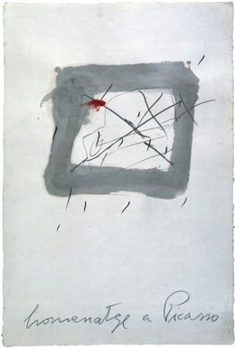 Obra d'Antoni Tpies 'Homenatge a Picasso XIV' (1981) de la Fundació Antoni Tpies de Barcelona