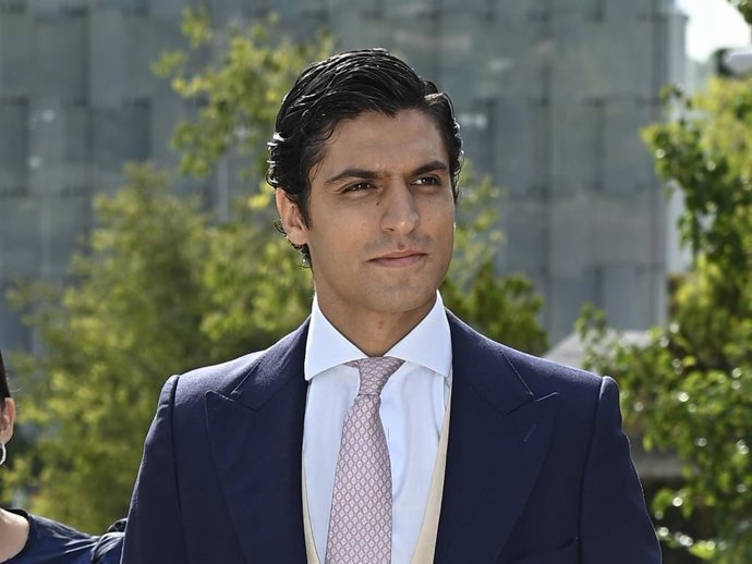 Tomás Páramo en la boda de Marta Pombo y Luis Zamalloa en el Restaurante La Borda del Mentidero a 21 de Octubre de 2023 en Madrid (España).