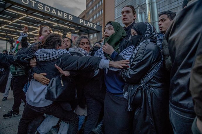 Imatge d'arxiu d'una protesta propalestina a Berlín el 15 d'octubre 