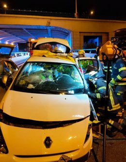 Accidente de coche en el tunel M30