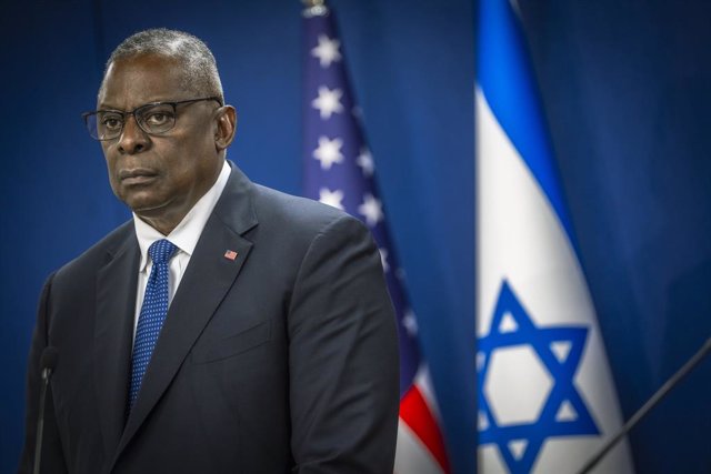 October 13, 2023 - Tel Aviv, Israel - Secretary of Defense LLOYD J. AUSTIN III answers questions during a joint press conference with Israeli Minister of Defense Yoav Gallant in Tel Aviv. Austin traveled to the country to meet with Israeli leaders face-to